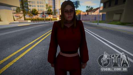 Garota de fato de treino vermelho para GTA San Andreas