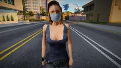 Michelle em uma máscara protetora para GTA San Andreas