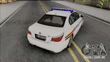 BMW M5 E60 Politia Romana para GTA San Andreas