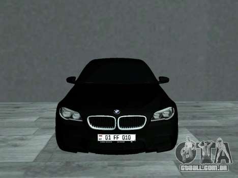 BMW M5 F10 V2 AM Plates para GTA San Andreas