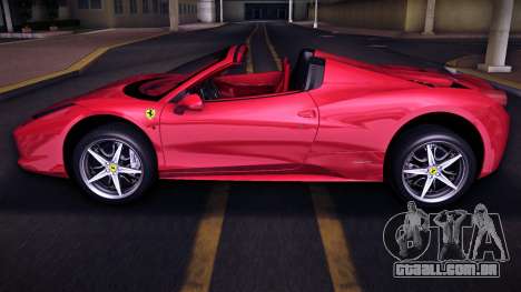 Ferrari 458 Spider (USA Plate) para GTA Vice City