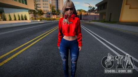 DOAXVV Amy - Fashion Casual V3 Crop Hoodie Supre para GTA San Andreas