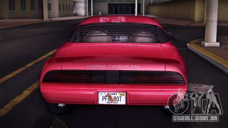 Pontiac Firebird Trans Am Turbo 80 Type 1 para GTA Vice City