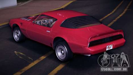 Pontiac Firebird Trans Am Turbo 80 Type 1 para GTA Vice City