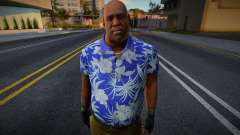 Treinador de Left 4 Morto com uma camisa havaiana (Azul para GTA San Andreas