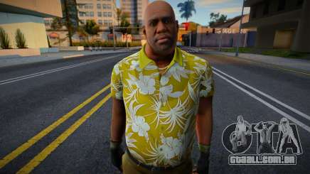 Treinador de Left 4 Morto com uma camisa havaiana (Amarelo para GTA San Andreas