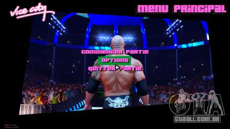 The Rock WWE2k22 Menu para GTA Vice City