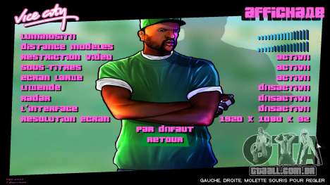 Sweet Menu from GTA San Andreas para GTA Vice City