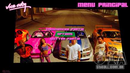 Menu de Velozes e Furiosos 2 para GTA Vice City