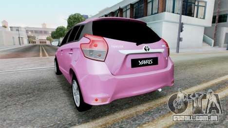 Toyota Yaris (XP150) 2016 para GTA San Andreas