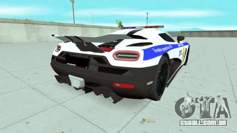 Koenigsegg Agera R Russian Police para GTA San Andreas