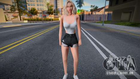 Menina em shorts curtos para GTA San Andreas