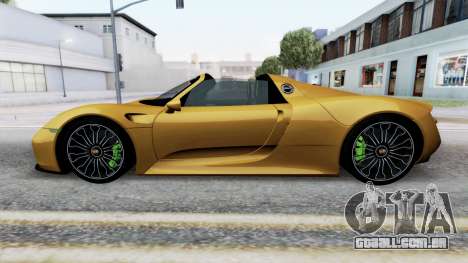 Porsche 918 Spyder 2014 Arylide Yellow para GTA San Andreas