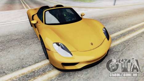 Porsche 918 Spyder 2014 Arylide Yellow para GTA San Andreas