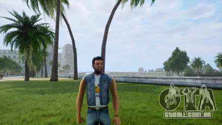 Terno jeans e camiseta San Andreas para GTA Vice City Definitive Edition