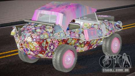 VW Schwimmwagen Hippy Flower Paint (Repaint) para GTA San Andreas