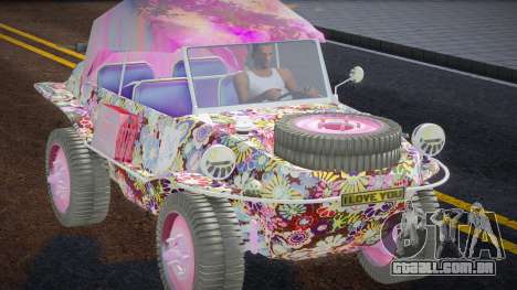 VW Schwimmwagen Hippy Flower Paint (Repaint) para GTA San Andreas