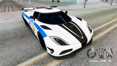 Koenigsegg Agera R Police 2011 para GTA San Andreas