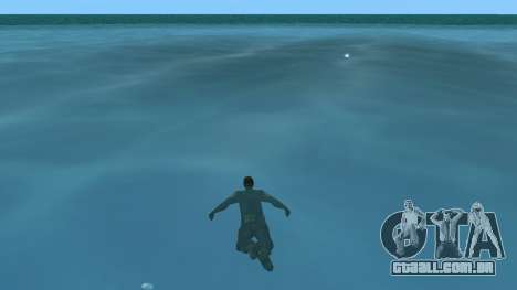 Capacidade de nadar com nova animação para GTA Vice City