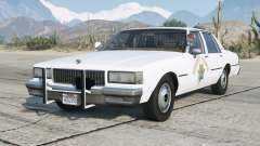 Chevrolet Caprice California Highway Patrol 1990 White Smoke para GTA 5