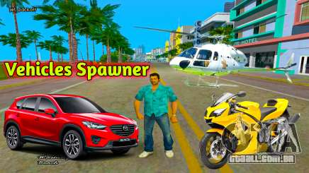 Todos os tipos de veículos Spawner Mod para GTA Vice City