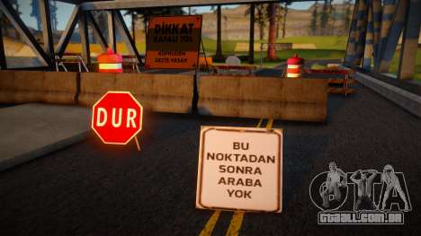 Türkçe Kapalı Yol Levhası para GTA San Andreas