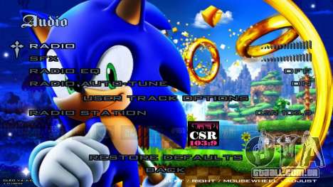 Sonic The Hedgehog - Menu And Loadscreen For PC para GTA San Andreas