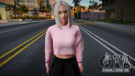 Menina em um top rosa para GTA San Andreas