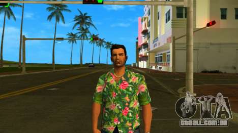 Tommy Skin Green Flowers para GTA Vice City
