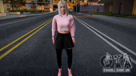 Menina em um top rosa para GTA San Andreas