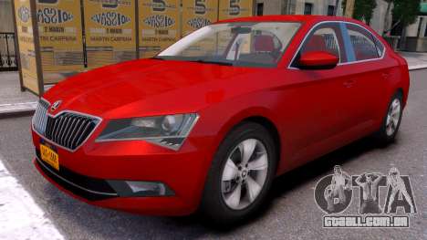 Skoda Superb III USA Plate para GTA 4