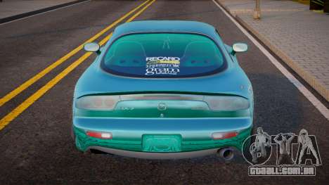 Mazda RX-7 Green Vinil para GTA San Andreas
