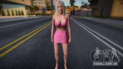 Menina na roupa cor-de-rosa para GTA San Andreas