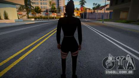 Jaqueta preta e shorts pretos para GTA San Andreas