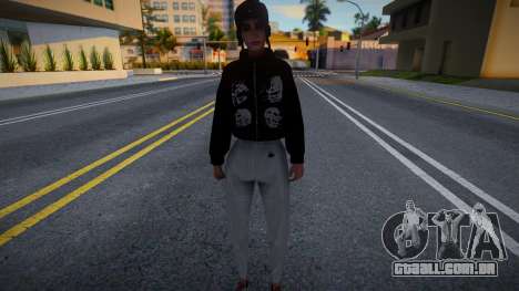 Zipka preto e moletons brancos para GTA San Andreas