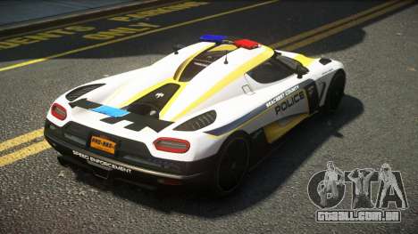 Koenigsegg Agera SC Police para GTA 4