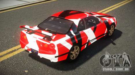 Nissan Skyline R34 UnE V-Spec S8 para GTA 4