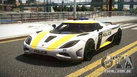 Koenigsegg Agera SC Police para GTA 4