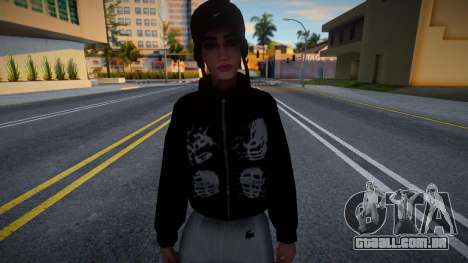 Zipka preto e moletons brancos para GTA San Andreas