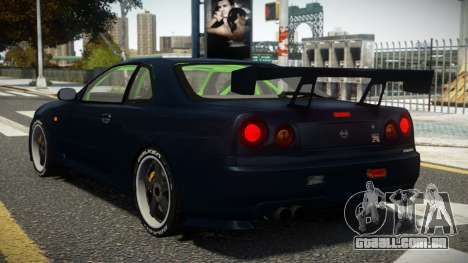 Nissan Skyline R34 GT-R V-Spec XT para GTA 4