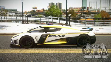 Koenigsegg Agera SC Police para GTA 4