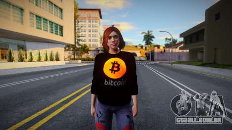 Crypto Girl (Logo Bitcoin) para GTA San Andreas