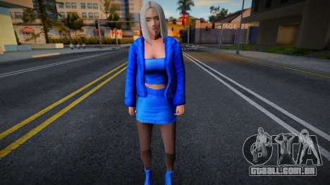 Blonde blue outfit para GTA San Andreas