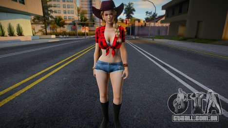 Sarah Brayan Vegas Cow Girl Red Outfit para GTA San Andreas