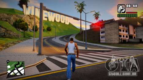 Radar retangular para GTA San Andreas