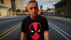 Um homem com uma camiseta do Deadpool para GTA San Andreas