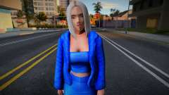 Blonde blue outfit para GTA San Andreas