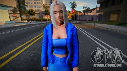 Blonde blue outfit para GTA San Andreas