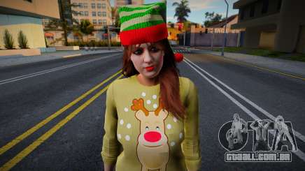 Menina em roupas de Ano Novo para GTA San Andreas