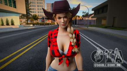 Sarah Brayan Vegas Cow Girl Red Outfit para GTA San Andreas
